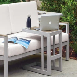 Oxford Garden Travira Tekwood C Shape Side Table - Soon To Be Discontined