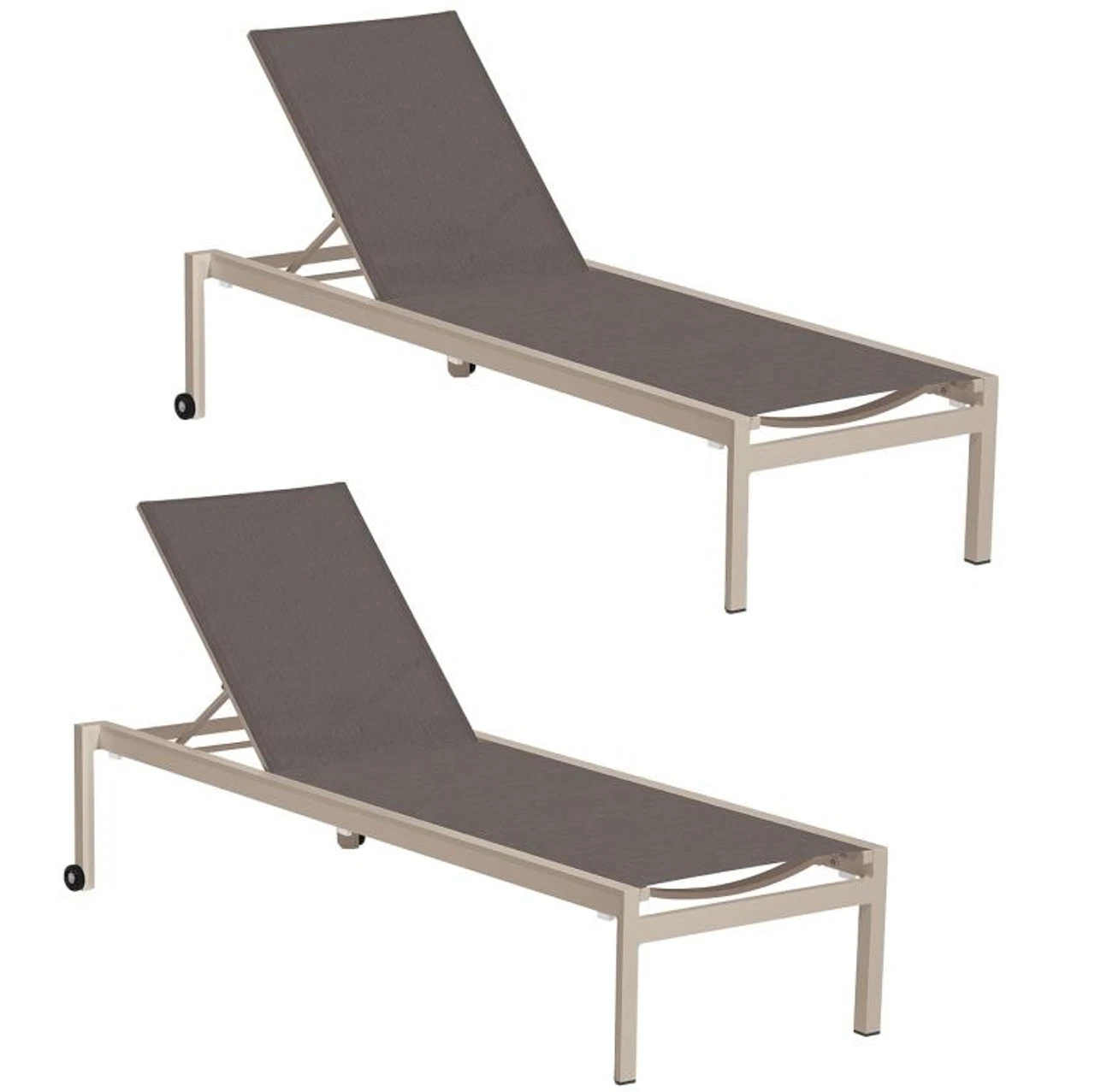 Oxford Garden Ven Stackable Sling Chaise Lounge (Set Of 2) - July 4th Sale - Good 'til The 8th! 1 Oxford Garden Ven Stackable Sling Chaise Lounge (Set Of 2) - July 4th Sale - Good 'til The 8th!