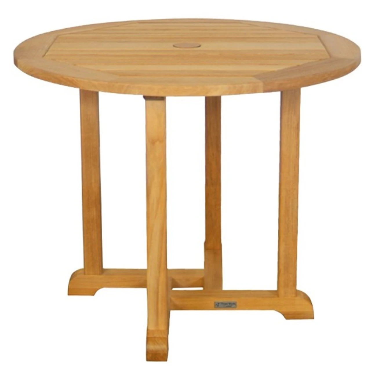 Three Birds Oxford Teak 36" Round Dining Table 2 Three Birds Oxford Teak 36" Round Dining Table - Image 2