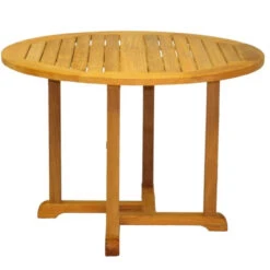 Three Birds Oxford Teak 42" Round Dining Table