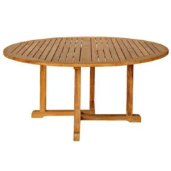 Three Birds Oxford Teak 60" Round Dining Table -Patio Furniture Store oxford teak 60 round dining table 46 81267.1646940441