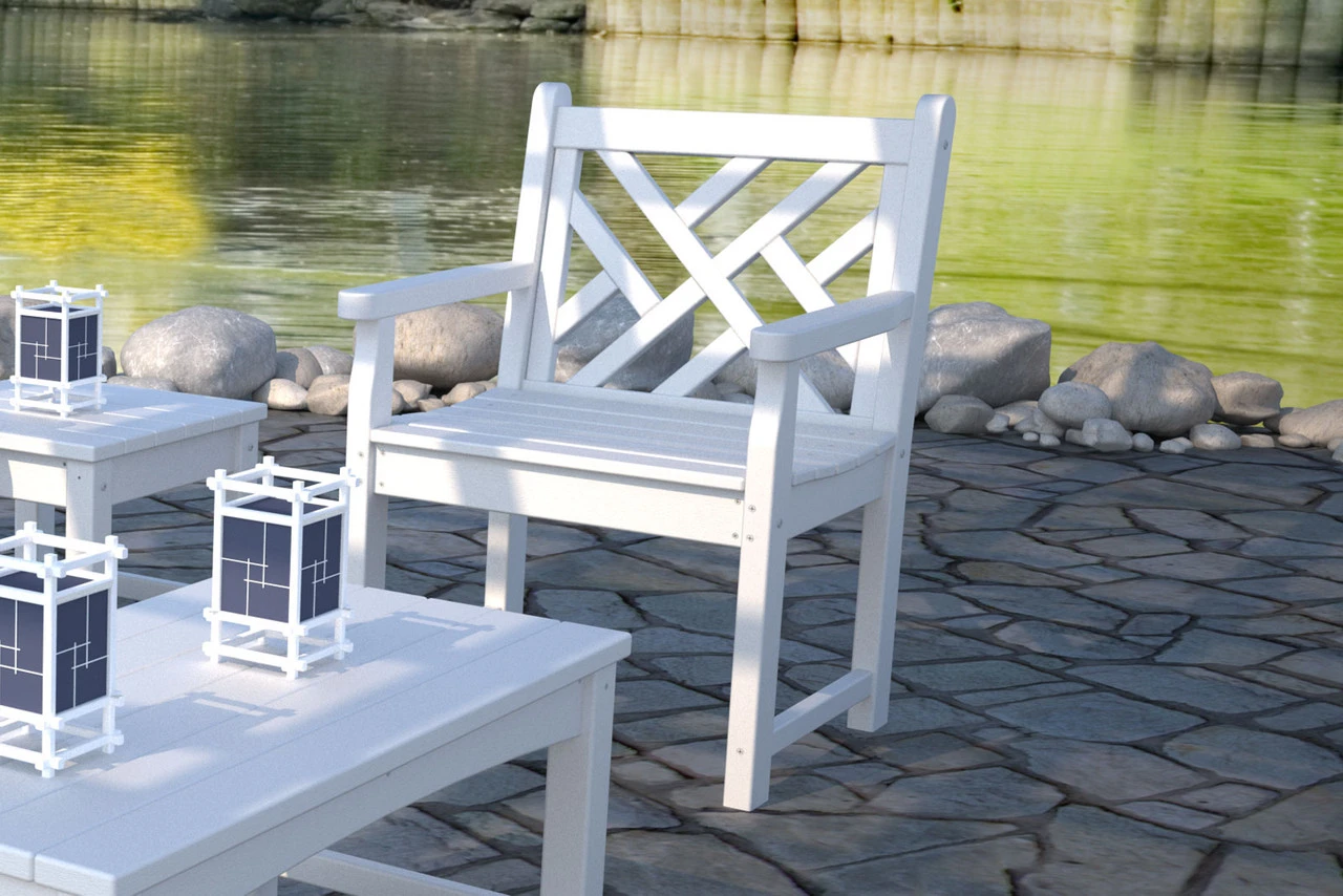 POLYWOOD® Chippendale Garden 35" Arm Chair 2 POLYWOOD® Chippendale Garden 35" Arm Chair - Image 2