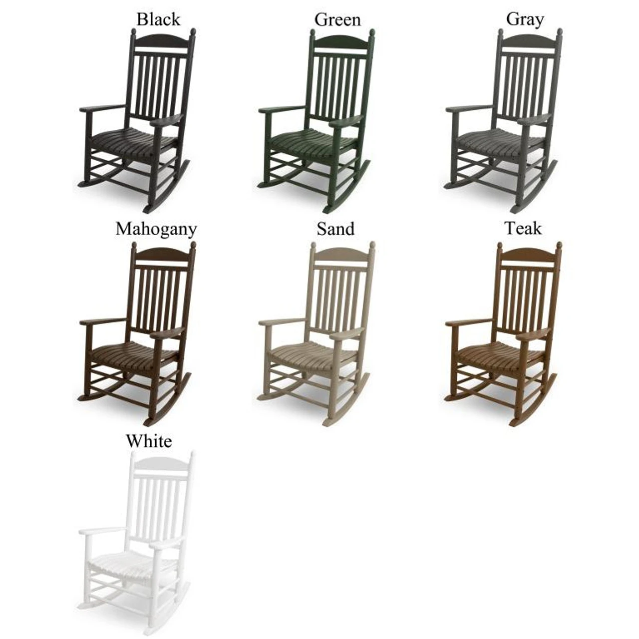 POLYWOOD® Jefferson Rocking Chair-Currently Unavailable 1 POLYWOOD® Jefferson Rocking Chair-Currently Unavailable