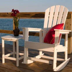POLYWOOD® South Beach Rocking Chair-Currently Unavailable -Patio Furniture Store polywood south beach rocking chair with side table 9 62345.1646938887