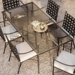 Sunset West Provence 84" Umbrella Dining Table With Glass 7 Sunset West Provence 84" Umbrella Dining Table With Glass -Patio Furniture Store provence large dining table 78763.1707850784