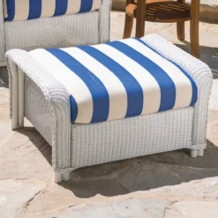 Lloyd Flanders Loom Reflections Ottoman With Cushion -Patio Furniture Store reflections ottoman on location 67018.1675549904