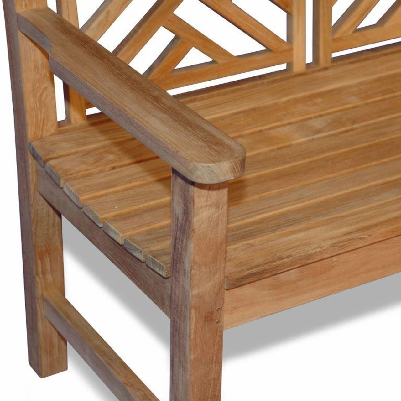 Regal Teak Chippendale Garden Bench 5 Regal Teak Chippendale Garden Bench - Image 5