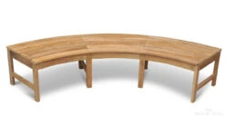 Regal Teak Backless Curved Garden Bench