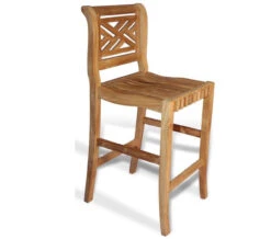 Regal Teak Chippendale Bar Chair