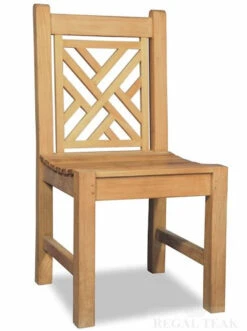 Regal Teak Chippendale Dining Side Chair - Set Of 2