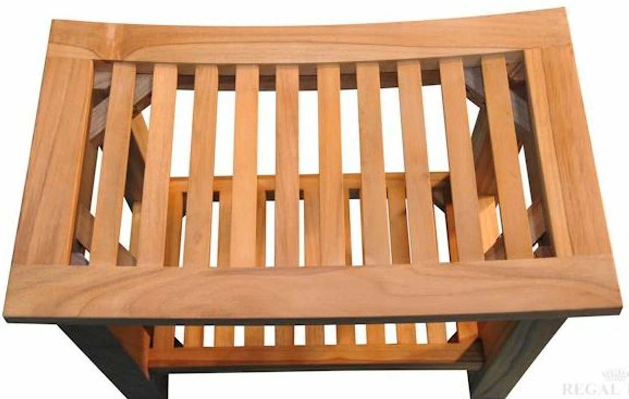 Regal Teak Regency Shower Bench 5 Regal Teak Regency Shower Bench - Image 5