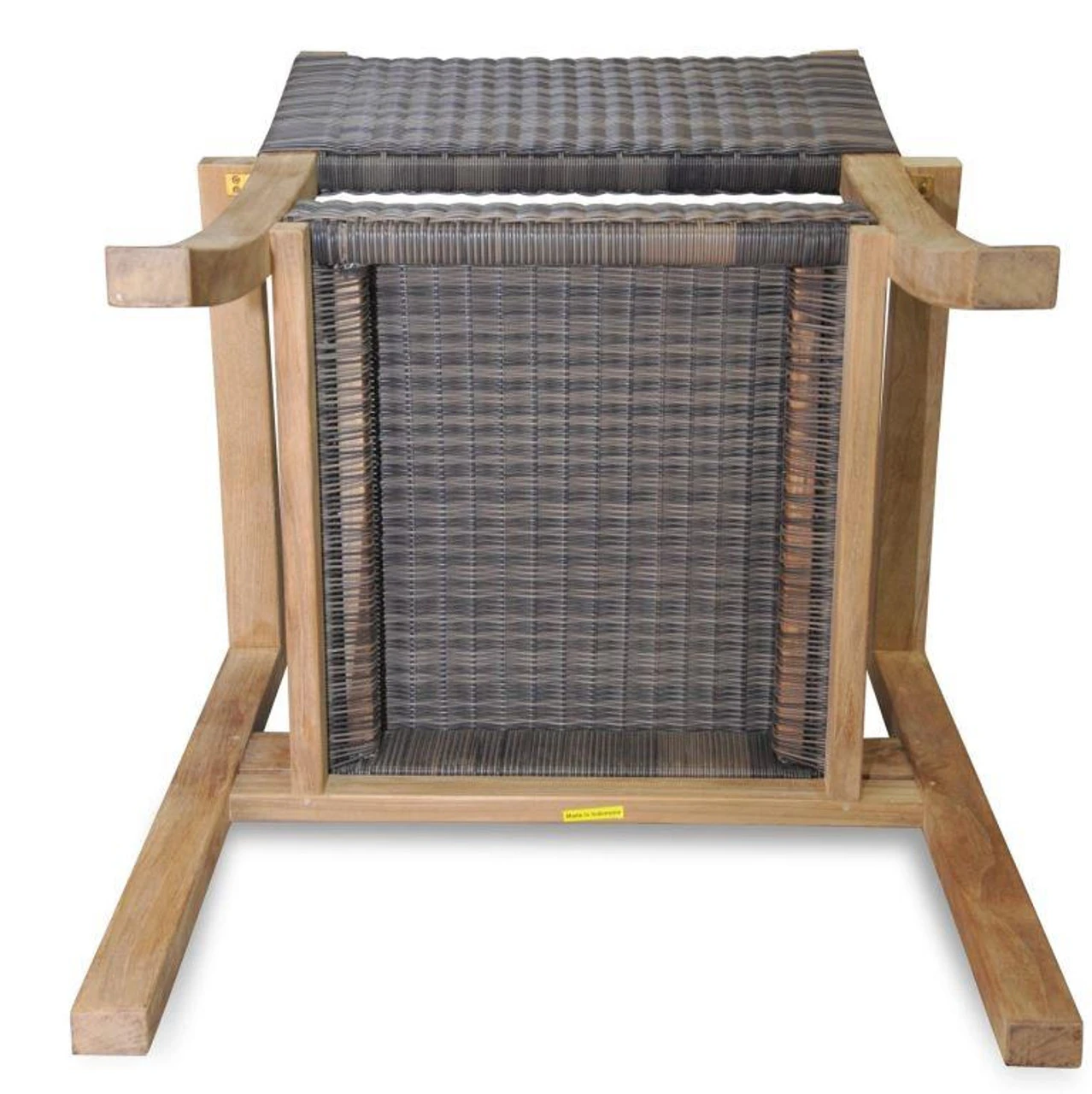 Regal Teak Wicker Stacking Dining Arm Chair - Set/4 - Not Currently Available 3 Regal Teak Wicker Stacking Dining Arm Chair - Set/4 - Not Currently Available - Image 3