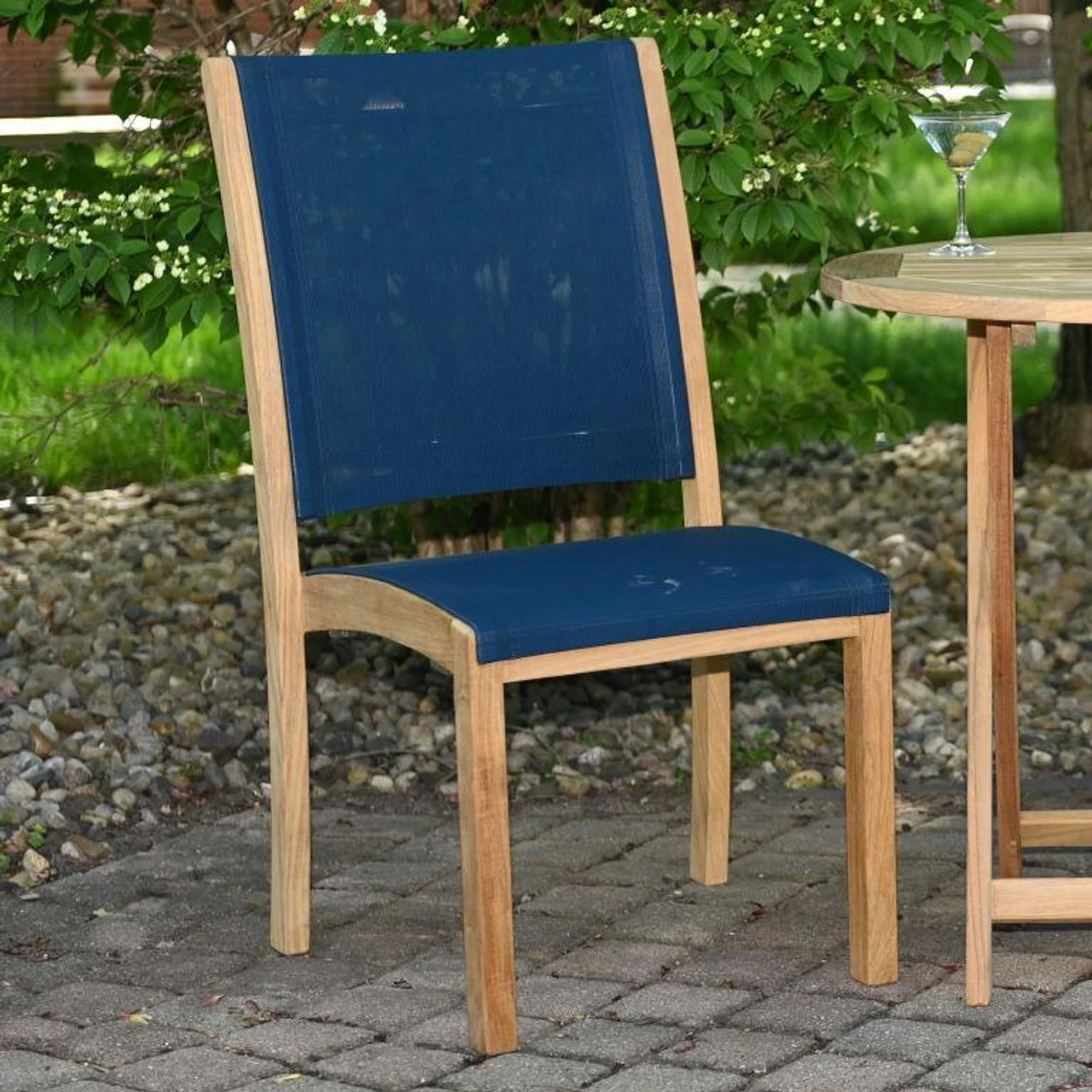 Three Birds Riviera Sling Stacking Side Chair - Set Of 2 1 Three Birds Riviera Sling Stacking Side Chair - Set Of 2