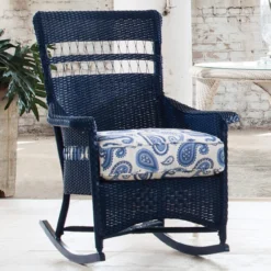 Lloyd Flanders Loom Nantucket Porch Rocker -Patio Furniture Store rocker blue edited 71552.1698434344
