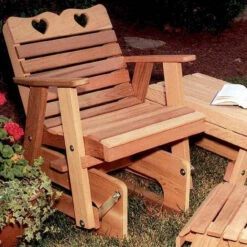Rocking Glider Chair - Cedar Country Hearts