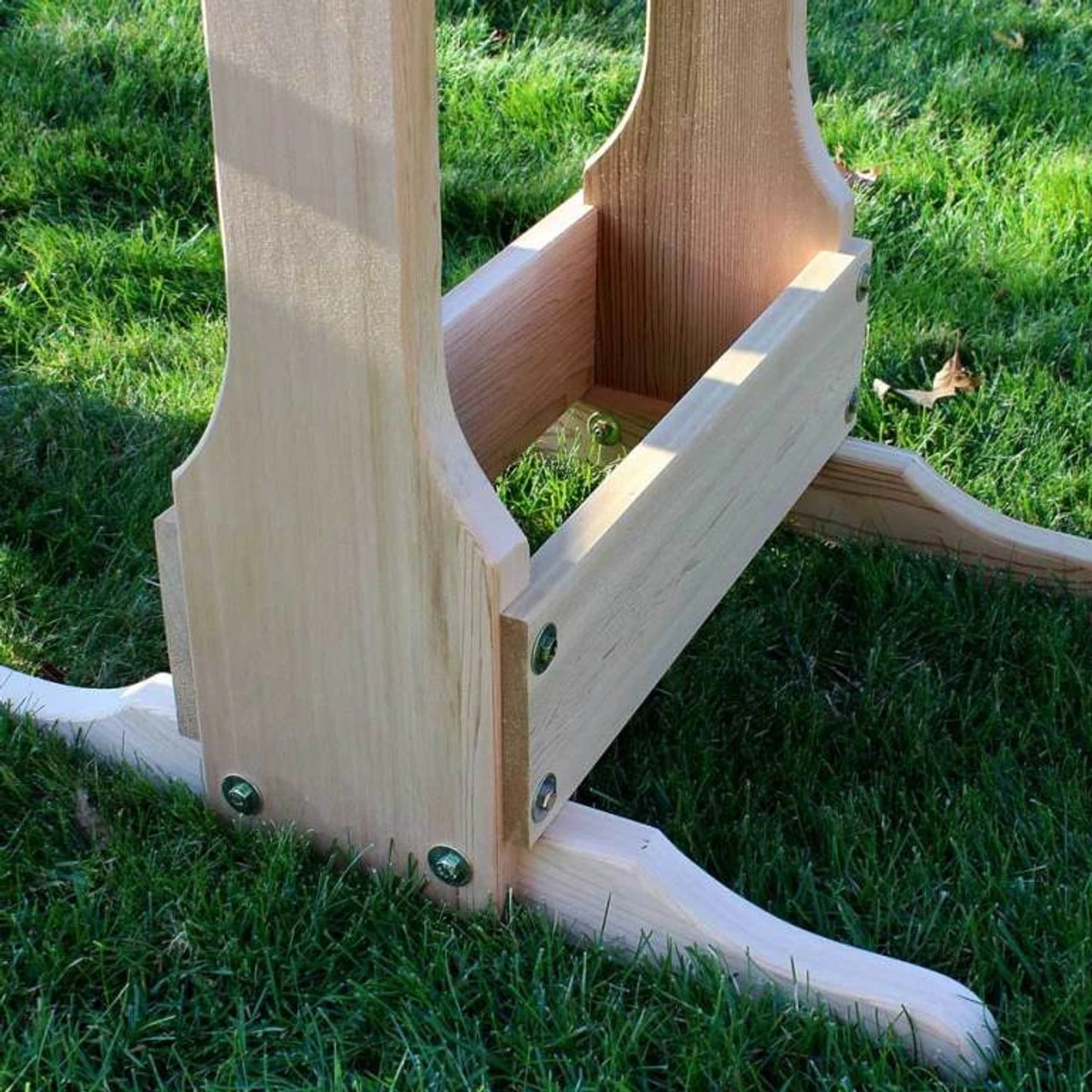 Round Cedar Trestle Dining Set 2 Round Cedar Trestle Dining Set - Image 2