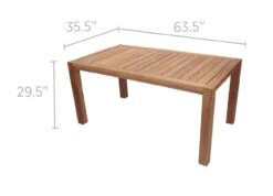 Royal Teak 63" Comfort Dining Table -Patio Furniture Store royal teak 63 comfort dining table 41 34444.1646962867