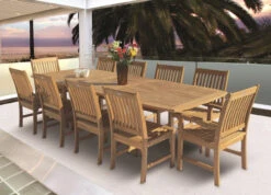 Royal Teak 96" - 120" Rectangular Family Expansion Table And 10 Compass Chairs Dining Set 9 Royal Teak 96" - 120" Rectangular Family Expansion Table And 10 Compass Chairs Dining Set -Patio Furniture Store royal teak 96 120 rectangular family expansion table and 10 compass chairs dining set 69 09288.1683578582