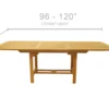 Royal Teak 96" - 120" Rectangular Family Expansion Table And 10 Compass Chairs Dining Set