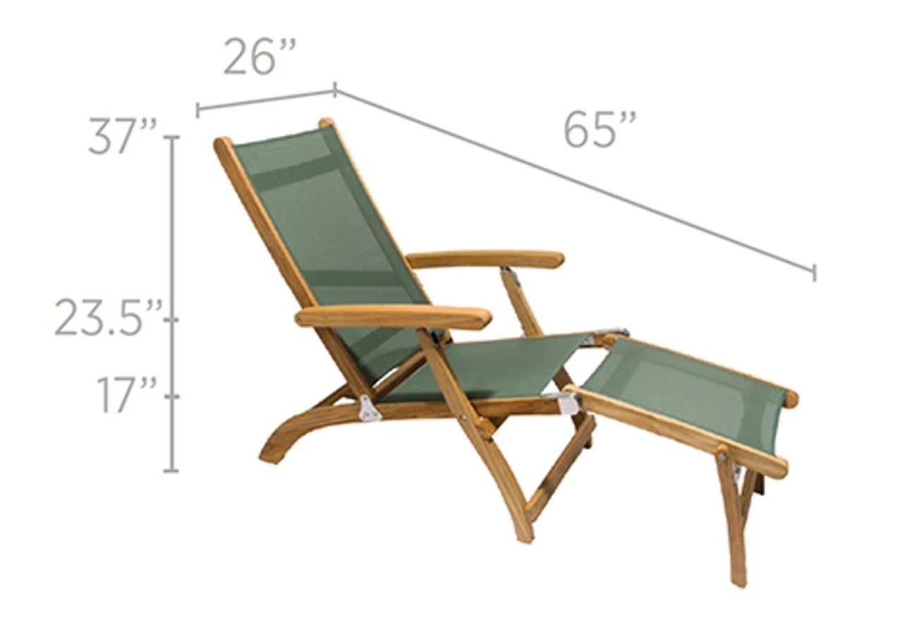 Royal Teak American Sling Steamer Chaise Lounge Set 1 Royal Teak American Sling Steamer Chaise Lounge Set