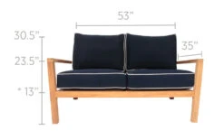 Royal Teak Coastal Deep Seating Loveseat