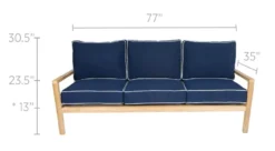 Royal Teak Coastal Deep Seating Sofa 8 Royal Teak Coastal Deep Seating Sofa -Patio Furniture Store royal teak coastal deep seating sofa 87 43588.1646962963
