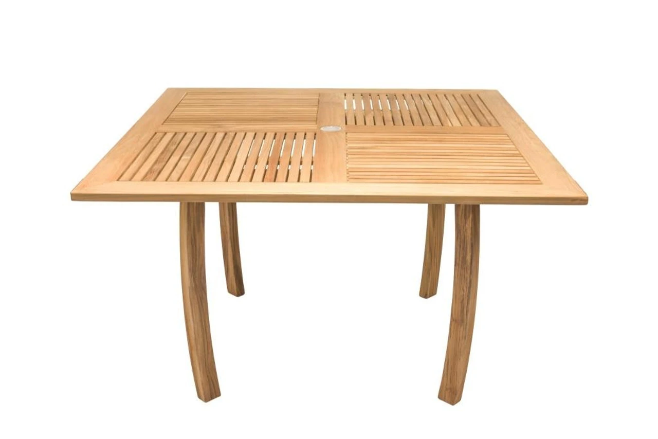 Royal Teak Dining Set With 50" Square Dolphin Table And 4 Florida Chairs 1 Royal Teak Dining Set With 50" Square Dolphin Table And 4 Florida Chairs