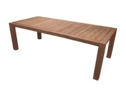 Royal Teak Dining Set With 96" Comfort Table And 6 Captiva Sling Chairs - Available To Ship In Early July