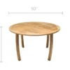 Royal Teak Dolphin 50" Round Teak Table