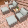 Royal Teak Sanibel 5 Piece Wicker Seating Set