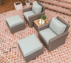 Royal Teak Sanibel 5 Piece Wicker Seating Set