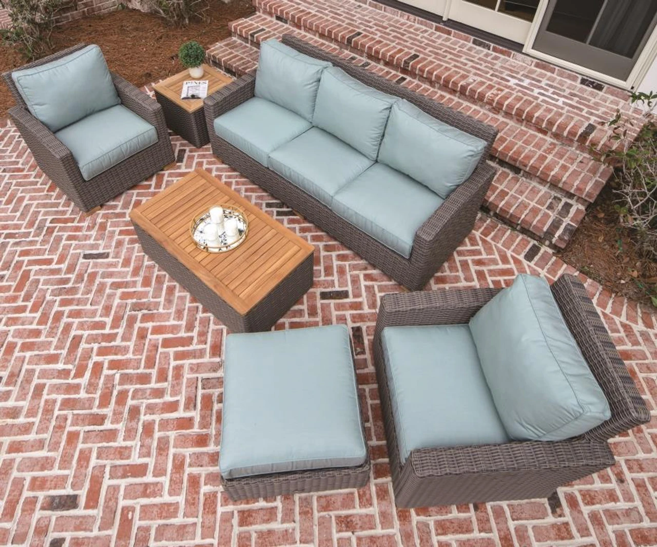 Royal Teak Sanibel 6 Piece Wicker Deep Seating Set 5 Royal Teak Sanibel 6 Piece Wicker Deep Seating Set - Image 5