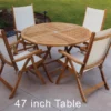 Royal Teak Sailor 30" Or 47" Round Semi-Folding Teak Tables