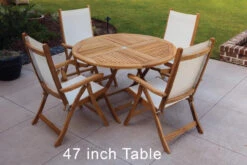 Royal Teak Sailor 30" Or 47" Round Semi-Folding Teak Tables