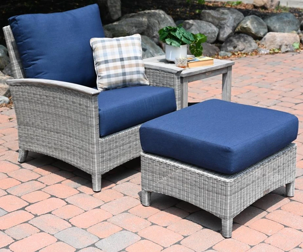 Three Birds Bella Wicker Lounge Chair Set 2 Three Birds Bella Wicker Lounge Chair Set - Image 2