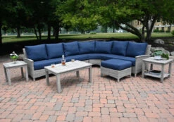 Three Birds Bella Wicker Large Sectional Set