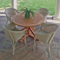 Lloyd Flanders All Seasons 4-Seat Dining Set -Patio Furniture Store set allseasons paddeddining v 300dpi edited 76552.1700072268