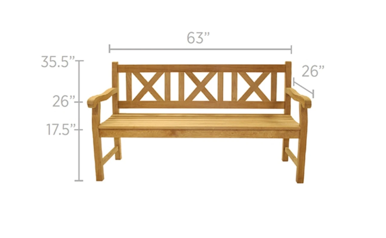Royal Teak Skipper 5' Teak Bench 3 Royal Teak Skipper 5' Teak Bench - Image 3