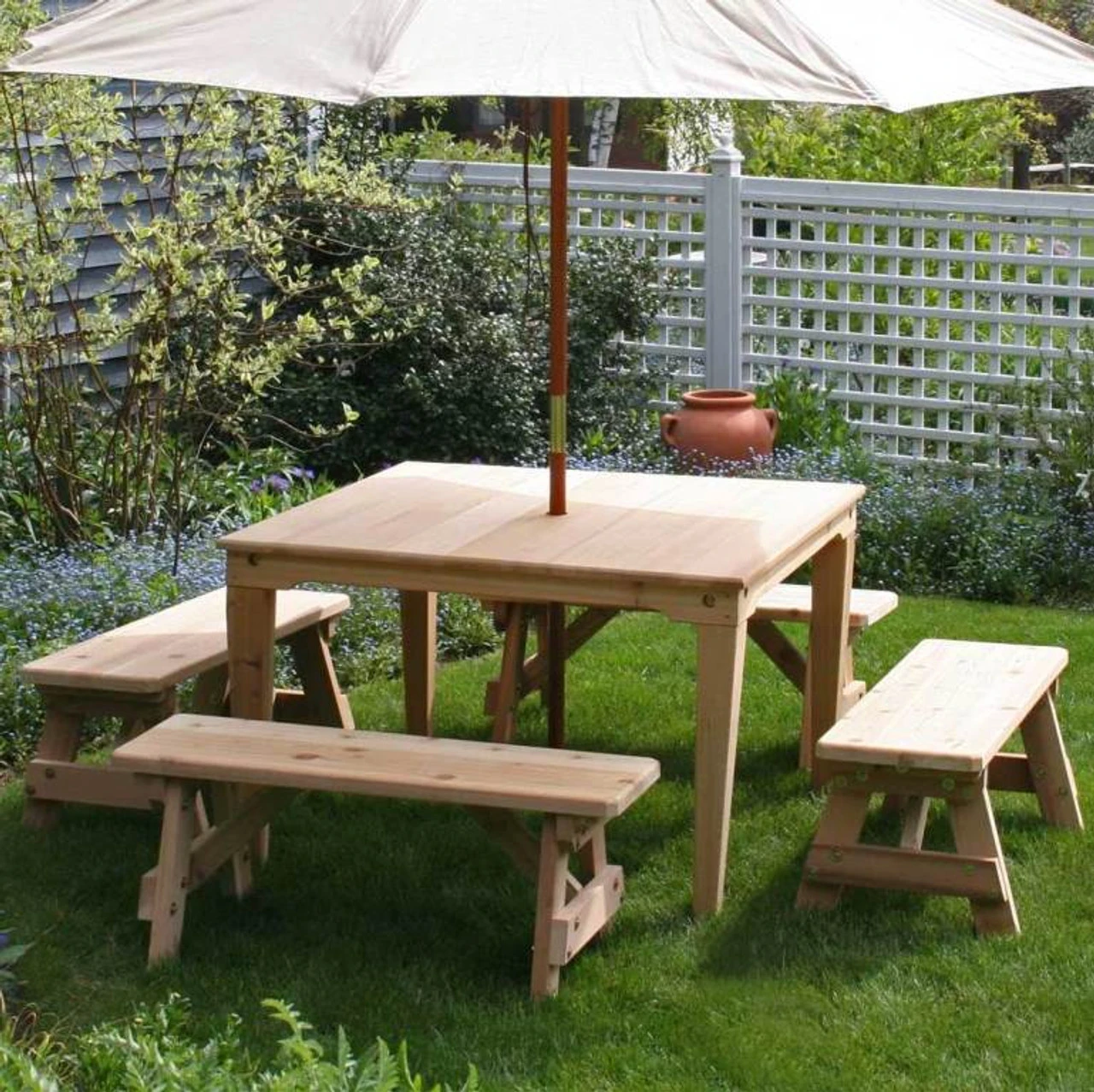 Social Dining Set - Cedar 2 Social Dining Set - Cedar - Image 2