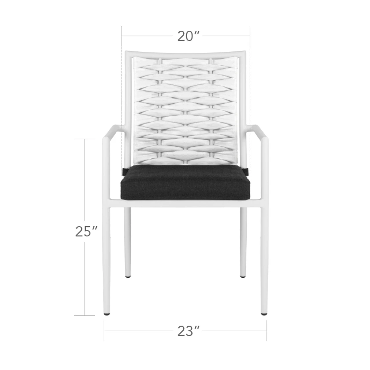 Source Furniture Aria Open Arm Dining Chair Set/2- Premium Cushion Included 5 Source Furniture Aria Open Arm Dining Chair Set/2- Premium Cushion Included - Image 5