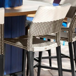 Source Furniture Chloe Wicker Bar Height Side Chair Set/2