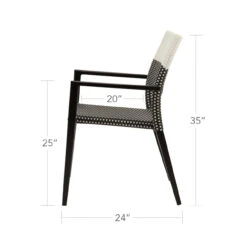 Source Furniture Chloe Wicker Dining Arm Chair - Set Of 2