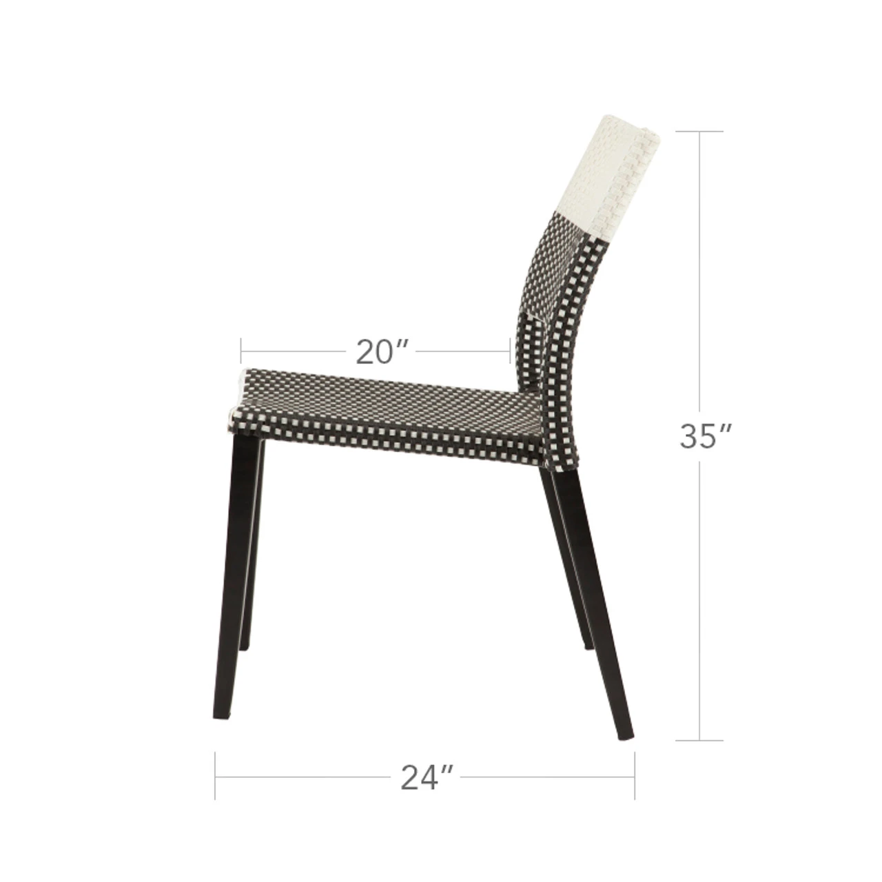 Source Furniture Chloe Wicker Dining Side Chair Set/2 3 Source Furniture Chloe Wicker Dining Side Chair Set/2 - Image 3