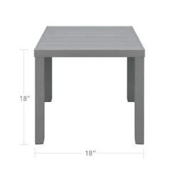 Source Furniture Fusion Aluminum 18" Square Side Table -Patio Furniture Store source furniture fusion aluminum 18 square side table 32 99180.1646939344