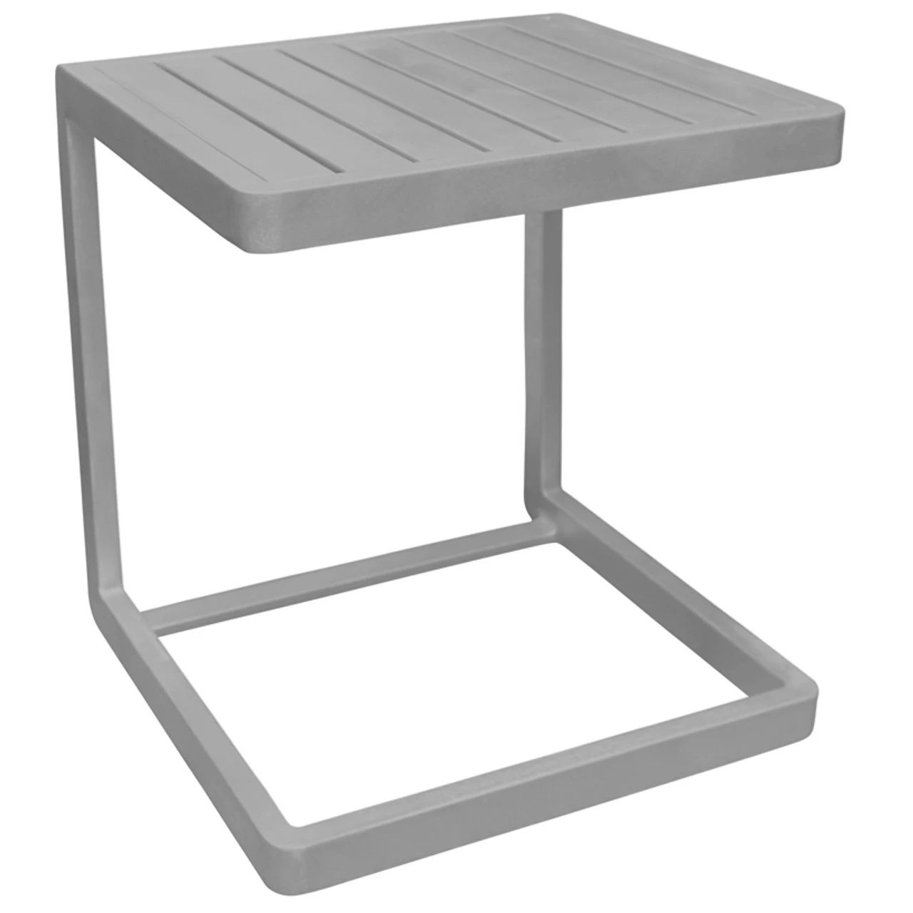 Source Furniture Fusion Aluminum 16" C Shape Side Table 1 Source Furniture Fusion Aluminum 16" C Shape Side Table
