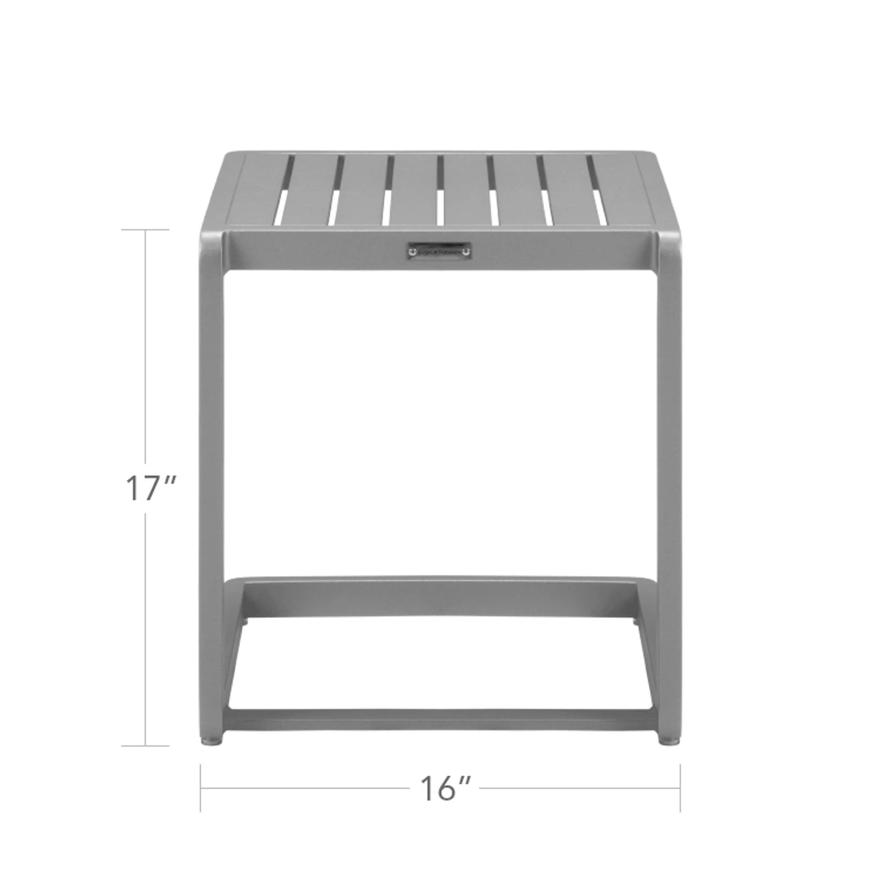 Source Furniture Fusion Aluminum 16" C Shape Side Table 2 Source Furniture Fusion Aluminum 16" C Shape Side Table - Image 2