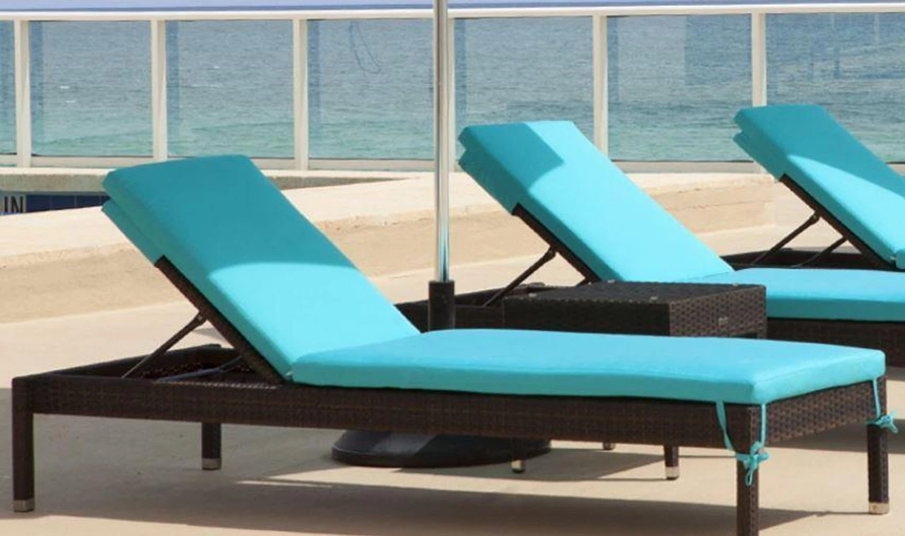 Source Furniture Lucaya Wicker Chaise Lounge Chair - Standard Cushion Included 1 Source Furniture Lucaya Wicker Chaise Lounge Chair - Standard Cushion Included