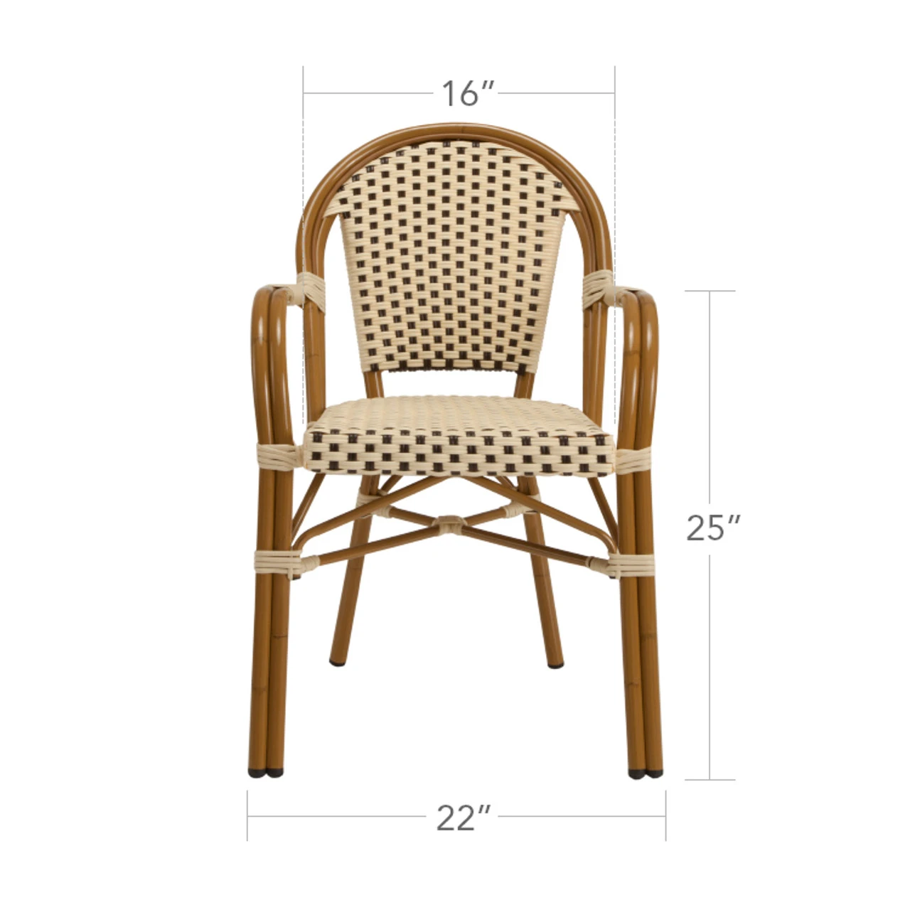 Source Furniture Paris Wicker Dining Arm Chair Set/2 6 Source Furniture Paris Wicker Dining Arm Chair Set/2 - Image 6