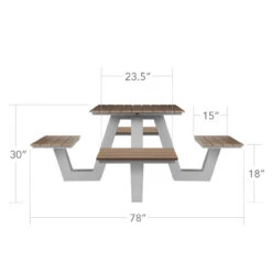 Source Furniture Vienna Square Picnic Table