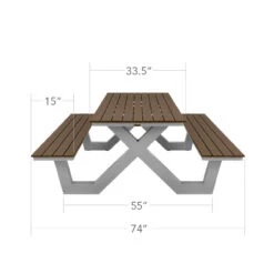 Source Furniture Vienna Traditional Picnic Table